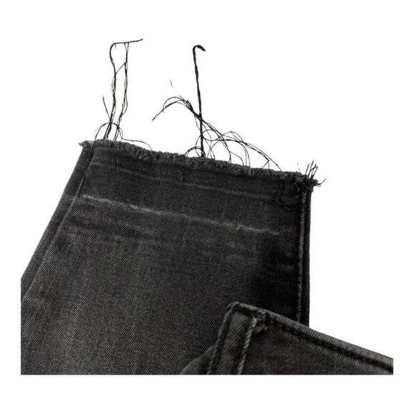 Refuge Womens Distressed Black Denim Jeans Size 8 Frayed Hem - Picture 7 of 7